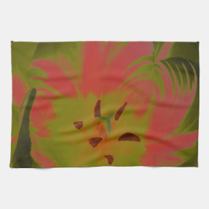 Gothic Gloomy Red Tulip Kitchen Towel Theedoek