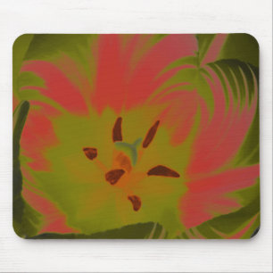 Gothic Gloomy Red Tulip Mousepad Muismat