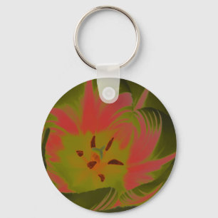Gothic Gloomy Red Tulip Sleutelhanger