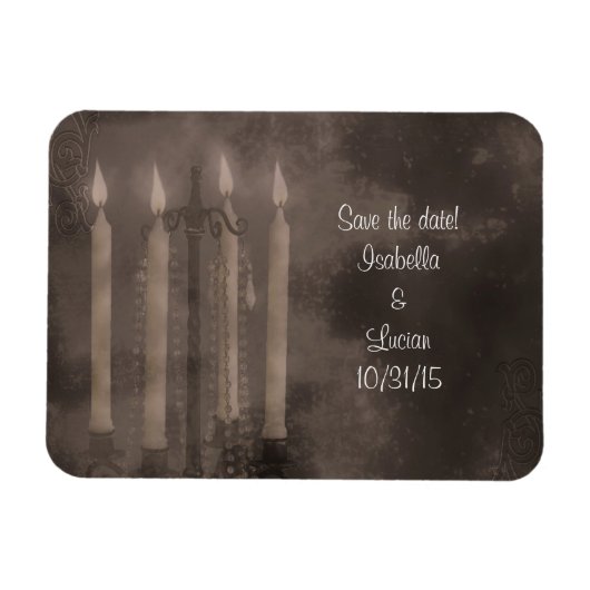 Gothic Glow Candle Light Rozen Weddenschap Magneet (Horizontaal)