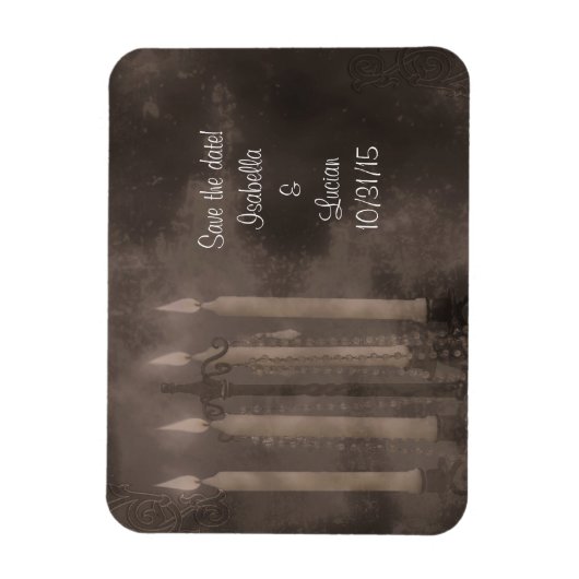 Gothic Glow Candle Light Rozen Weddenschap Magneet (Verticaal)