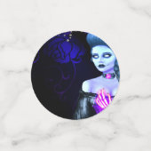 Gothic Glow Skeleton Skull Girl Halloween Party Confetti (Kleine voorkant)