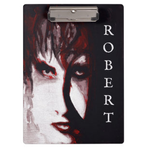 Gothic God Post Punk Goth Muziek Man Portret Kunst Klembord