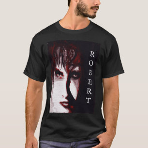 Gothic God Post Punk Goth Muziek Man Portret Kunst T-shirt