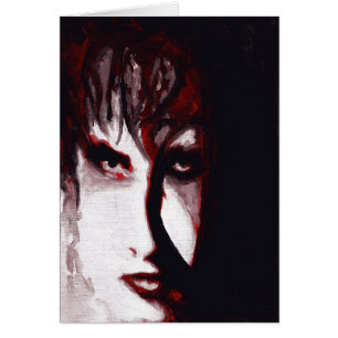 Gothic God Post Punk Goth Muzieker Art Kaart