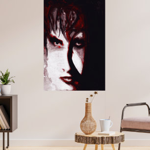 Gothic God Post Punk Gothic Music Man Portret Art Poster