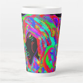 Gothic Goddess with Horned Headdress Mug Latte Mok (Voorkant)