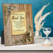 Gothic-Gold Steampunk Hartelijk dank op hout Fotoplaat (Zijkant)