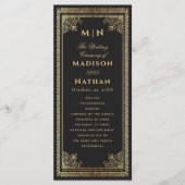 Gothic Gold Victoriaans bruiloft Programma (Voorkant)