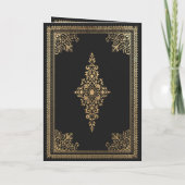  Gothic Gold Victoriaans bruiloft Programma (Achterkant)