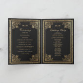  Gothic Gold Victoriaans bruiloft Programma (Binnen)