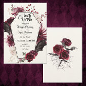 Gothic Gothic Dark Bats Wedding Invitation Kaart