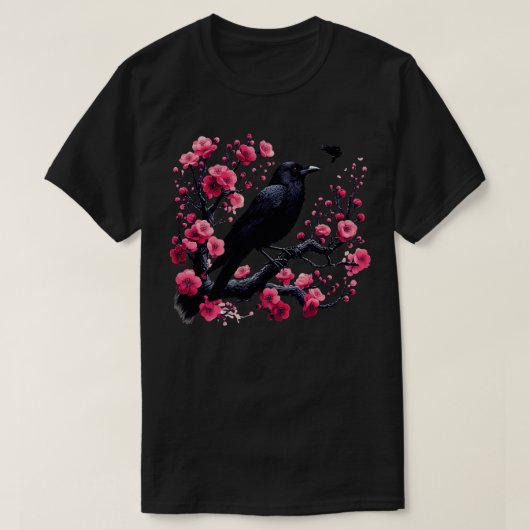 Gothic Gothic Dark Spooky Raven Crow Witchy Tree P T-shirt (Design voorkant)