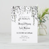 Gothic Gothic Dark Web Wedding Invitation Kaart (Staand voorkant)