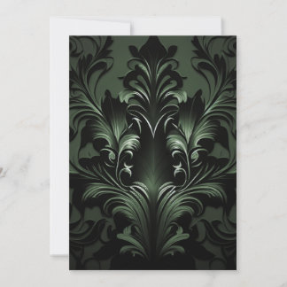 Gothic Gothic Design Black & Green Feestdagenkaart