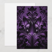 Gothic Gothic Design Black & Paars Feestdagenkaart (Voorkant / Achterkant)