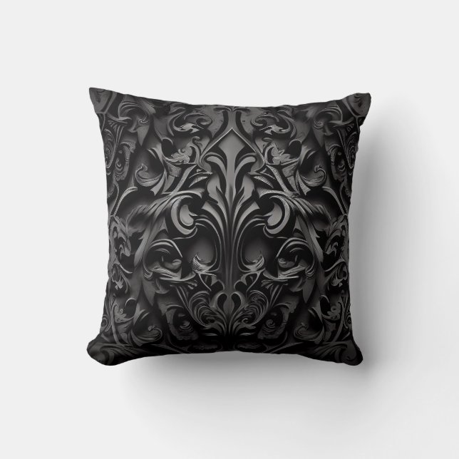 Gothic Gothic Design Black & White Kussen (Voorkant)