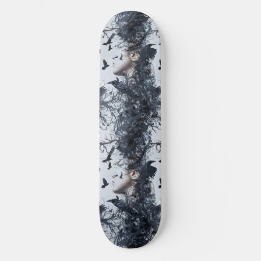 Gothic Gothic Girl en Ravens Macabre Skateboard (Voorkant)