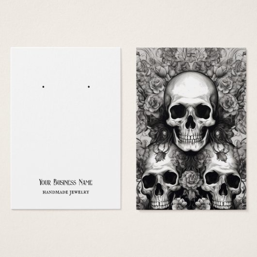 Gothic Gothic Skulls Flowers die Display Kaart ver (Voorkant /achterkant)
