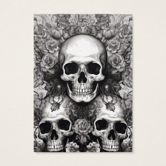 Gothic Gothic Skulls Flowers die Display Kaart ver (Achterkant)
