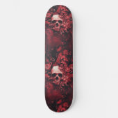 Gothic Gotische Schedel en Rozen Macabre Skateboar Skateboard (Voorkant)
