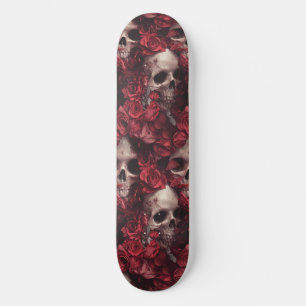 Gothic Gotische Schedel en Rozen Macabre Skateboar Skateboard
