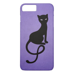 Gothic Gratieus Kwaadaardig Zwart Kat Purle iPhone 8 Plus / 7 Plus Hoesje
