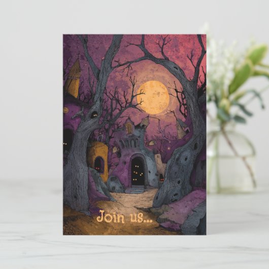 Gothic Graveyard Tim Burton Invitation inspirée (Debout devant)