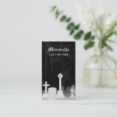 Gothic Graveyard Tombstone Visitekaartje (Staand voorkant)