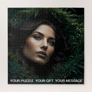 Gothic Green Dark Forest Girl Legpuzzel