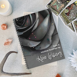 Gothic Grey Roos Dark Floral Psychic Witch Tarot Notitieboek