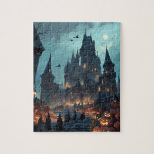 Gothic Griezeld Kasteel Halloween Puzzel – Heksen