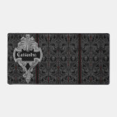 Gothic Grijs Ornament met schedel Aangepast Bureaumat (Voorkant)