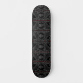 Gothic Grijze Ornament met schedel Skateboard (Voorkant)
