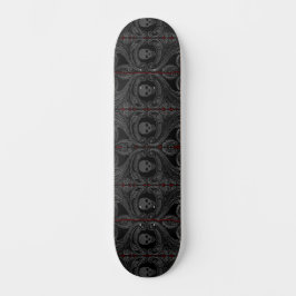 Gothic Grijze Ornament met schedel Skateboard