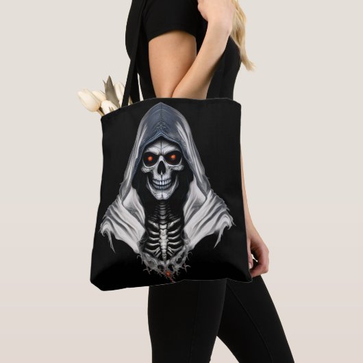 Gothic Grim Reaper Schouder Canvas tas (Dichtbij)