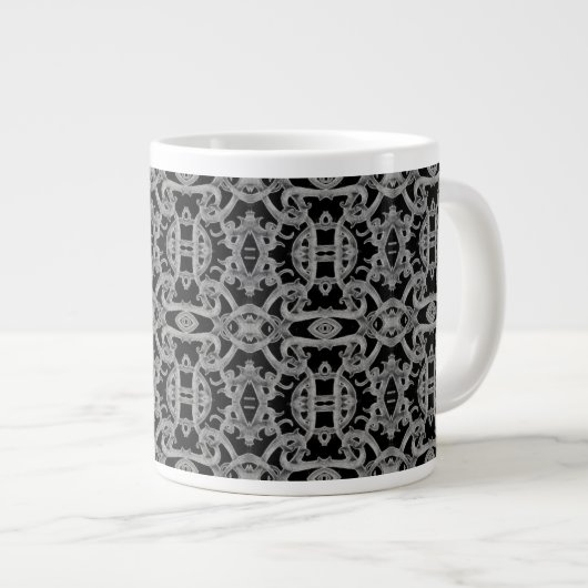 GOTHIC Grote Witte Mok (Voorkant rechts)