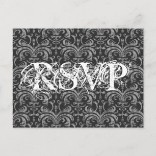 Gothic Grunge All Occasion RSVP Response Uitnodiging Briefkaart