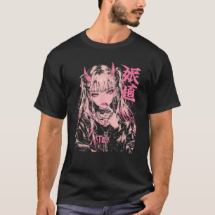 Gothic Grunge Demon Anime Girl Waifu Horror Alt Ae T-shirt