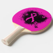 Gothic-grunge Hot-Pink Awareness Ribbon Tafeltennisbatje (Voorkant Gekanteld)