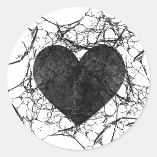 Gothic Grunge verbrijzelde hart Stickers (Voorkant)