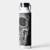 Gothic Half Skull Cool Black and White Grunge Waterfles (Voorkant)