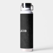 Gothic Half Skull Cool Black and White Grunge Waterfles (Achterkant)