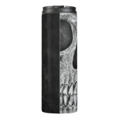 Gothic Half Skull Cool Black and White Texture Thermosbeker (Achterkant)