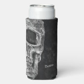 Gothic Half Skull Head Cool Black and White Grunge (Seltzer Achterkant)