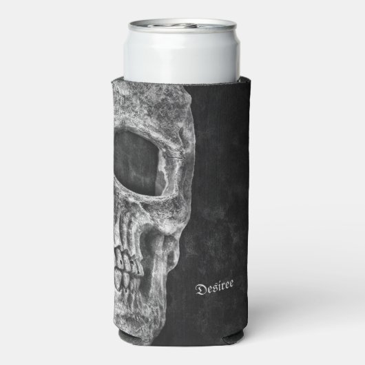 Gothic Half Skull Head Cool Black and White Grunge (Seltzer Achterkant)