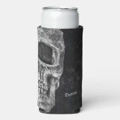 Gothic Half Skull Head Cool Black and White Grunge (Seltzer Voorkant)