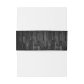 Gothic Hallowedding Scrollwork B&W ID866 Uitnodigingen Wikkel (Achterkant Voorbeeld)