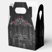 Gothic Hallowedding Scrollwork Burgundy V2 ID866 Bedankdoosjes (Geopend)