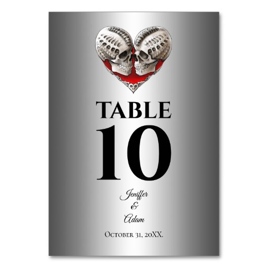 Gothic Halloween Alternative Wedding Kaart (Voorkant)